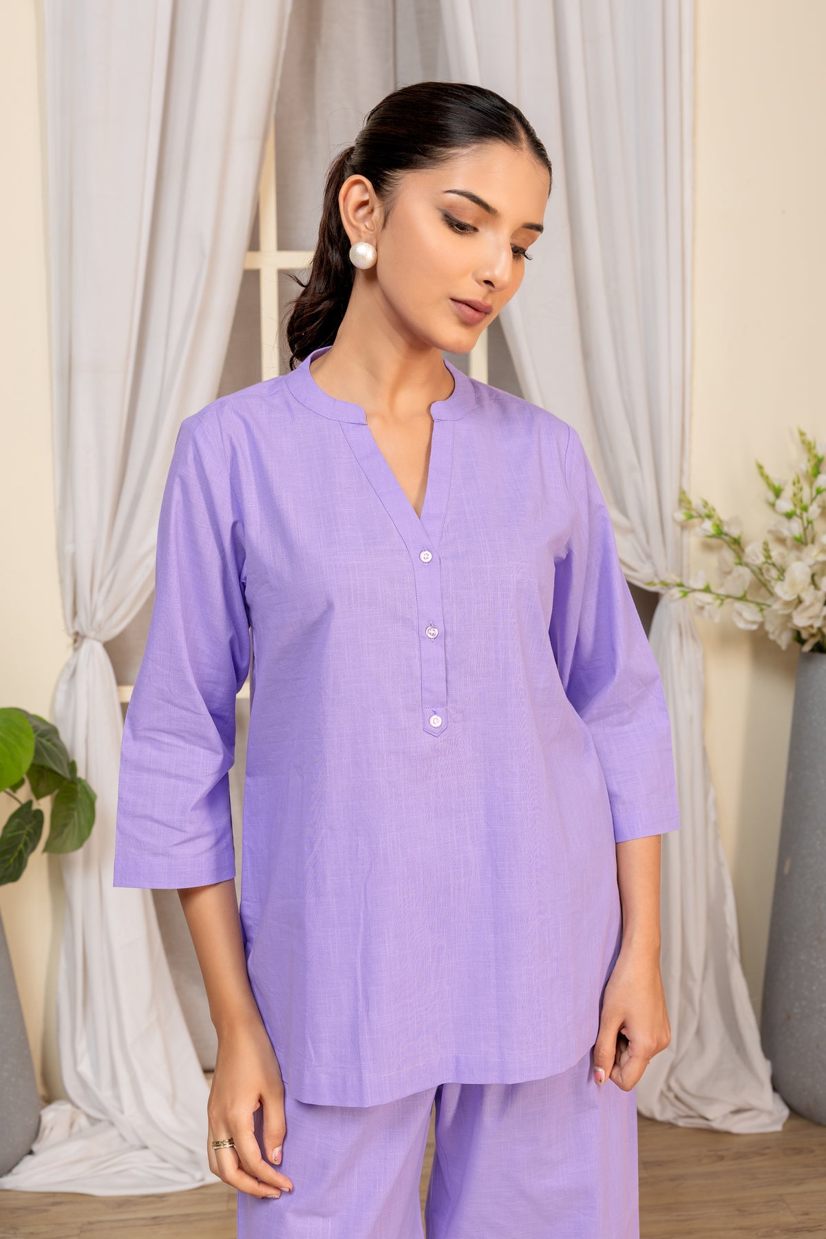 Lavender Solid Top for Women