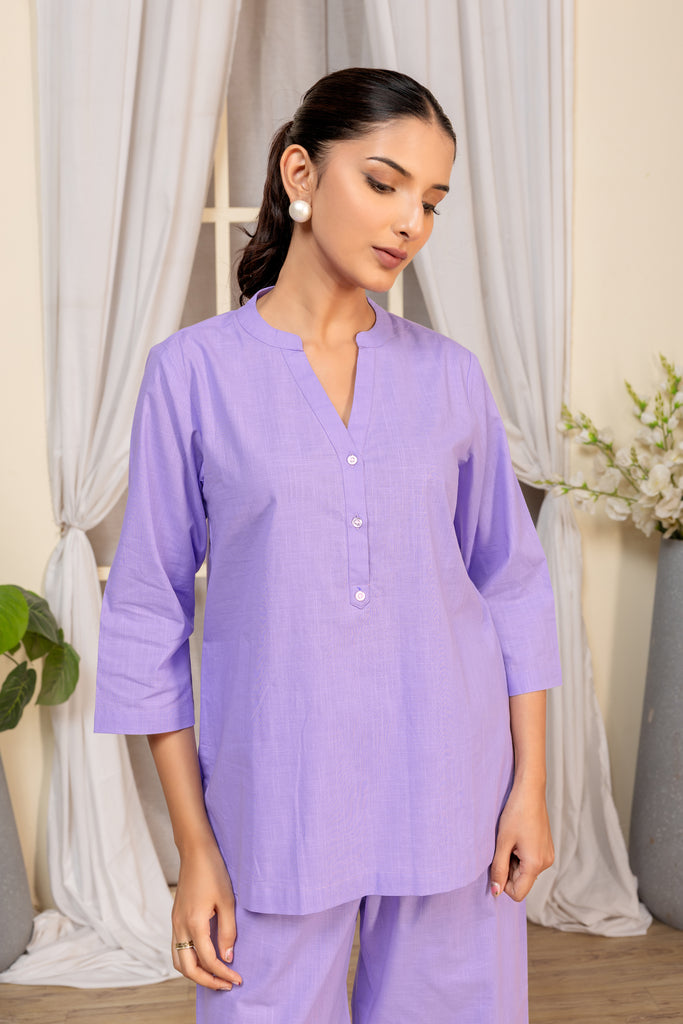 Lavender Solid Top for Women