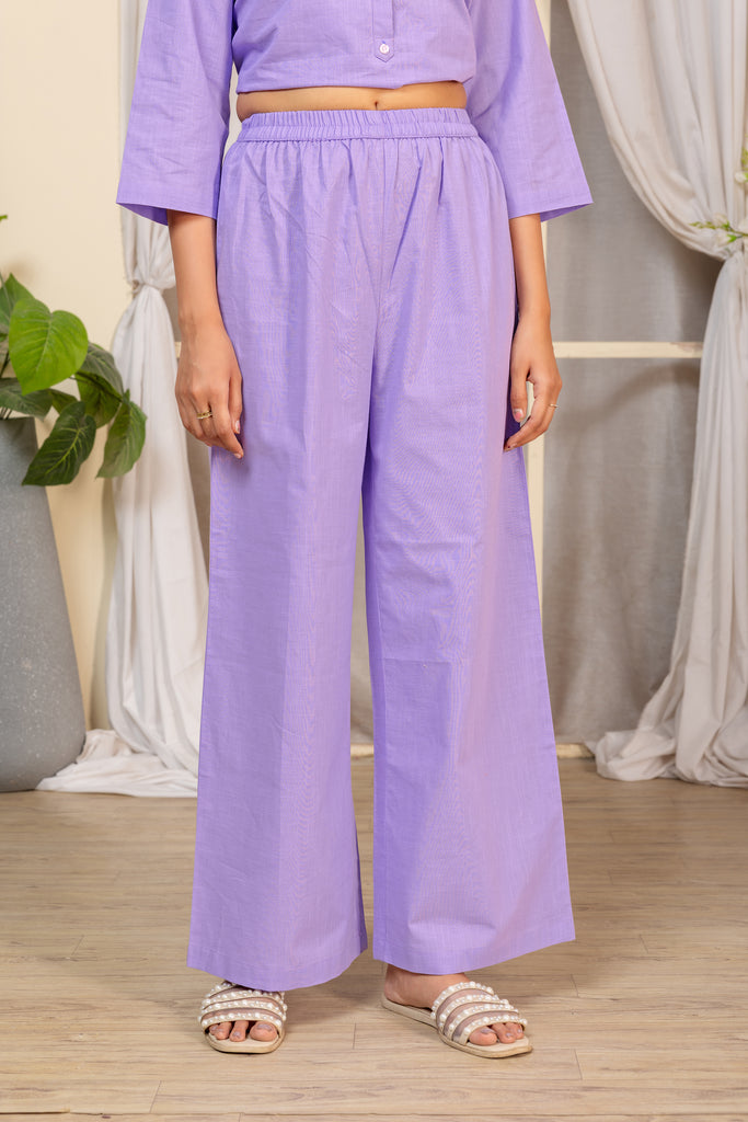 Lavender Solid Top & Bottom Co-Ord Set